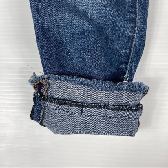 DL1961 Premium Denim Florence Instasculpt Skinny Jeans Strive Blue Frayed HEMMED - Picture 12 of 16